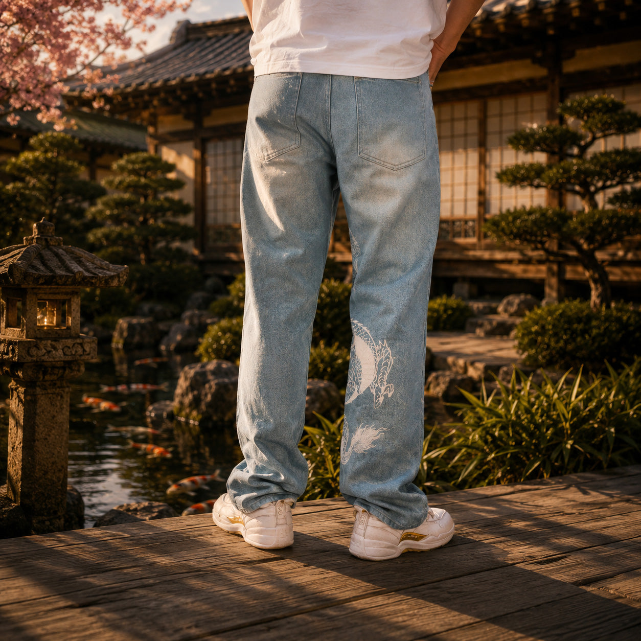 Jean Baggy Dragon Japonais