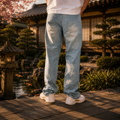 Jean Baggy Dragon Japonais